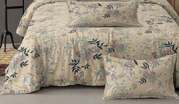 Dribble_Sand_Blossom_Queen_Size_Bedsheet_with_2_Pillow_Covers_|_186_TC_Soft_Cotton_Feel_Bed_Sheet_|_Breathable_Printed_Bedding_Set_|_Skin-Friendly_&_Durable_for_Bedroom,_Home_&_Hotel