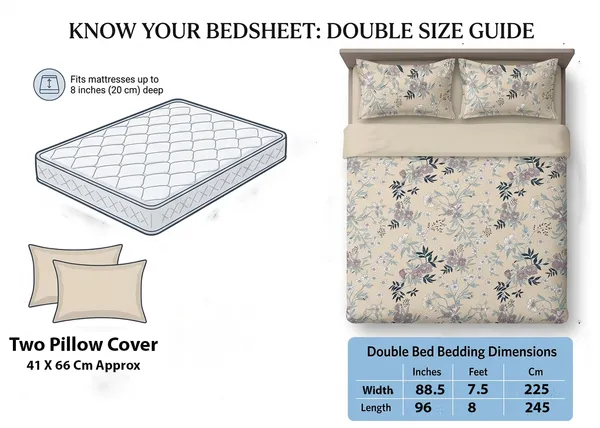 Dribble_Sand_Blossom_Queen_Size_Bedsheet_with_2_Pillow_Covers_|_186_TC_Soft_Cotton_Feel_Bed_Sheet_|_Breathable_Printed_Bedding_Set_|_Skin-Friendly_&_Durable_for_Bedroom,_Home_&_Hotel