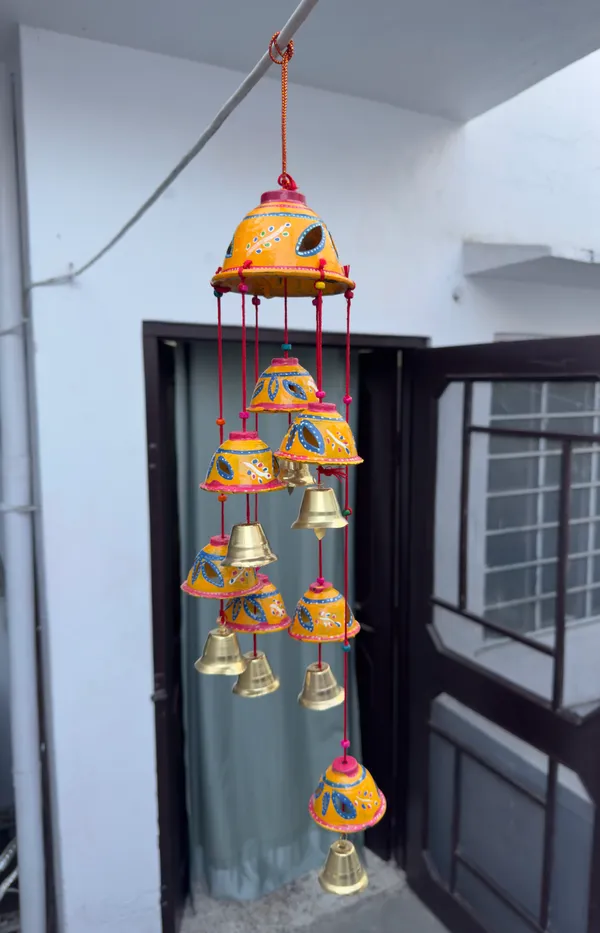 Handpainted_Yellow_Bell_Wind_Chime_with_Brass_Bells