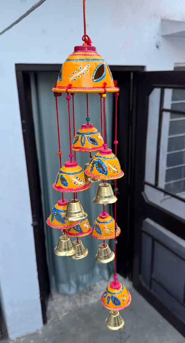 Handpainted_Yellow_Bell_Wind_Chime_with_Brass_Bells