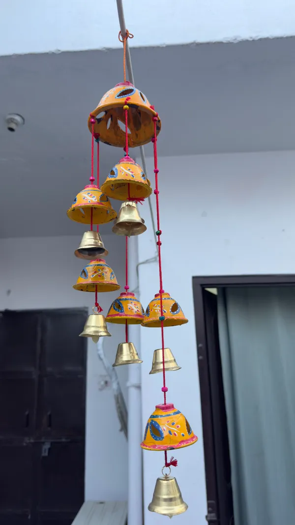 Handpainted_Yellow_Bell_Wind_Chime_with_Brass_Bells