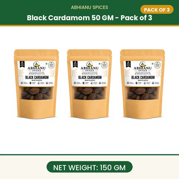 Abhianu_Spices_Black_Cardamom_Badi_Elaichi_150_GM_(3*_50_GM_Pack)