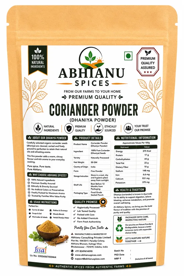 Abhianu_Spices_Coriander_Powder_Dhania_400_GM_(8*_50_GM_Pack)