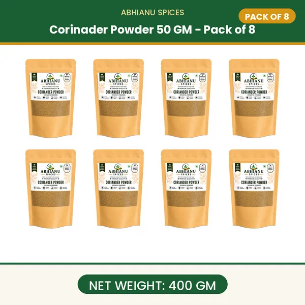 Abhianu_Spices_Coriander_Powder_Dhania_400_GM_(8*_50_GM_Pack)