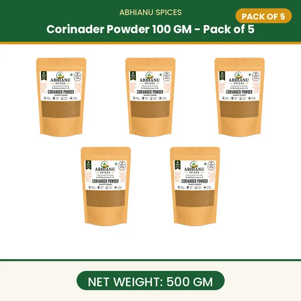 Abhianu_Spices_Coriander_Powder_Dhania_500_GM_(5*_100_GM_Pack)