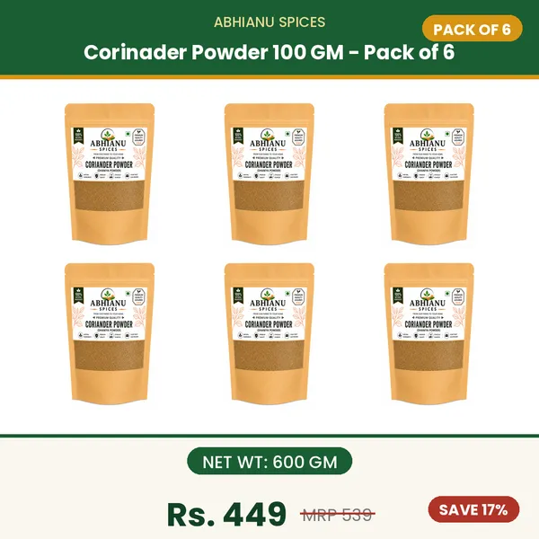 Abhianu_Spices_Coriander_Powder_Dhania_600_GM_(6*_100_GM_Pack)