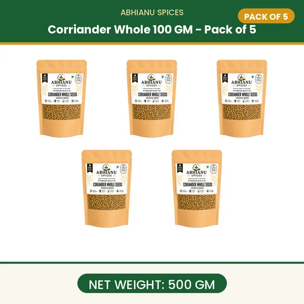 Abhianu_Spices_Coriander_Whole_Sabut_Dhania_500_GM_(5*_100_GM_Pack)