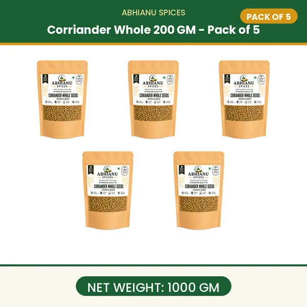 Abhianu_Spices_Coriander_Whole_Sabut_Dhania_1000_GM_(5*_200_GM_Pack)