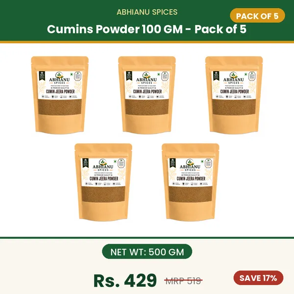 Abhianu_Spices_Cumin_Powder_Jeera_Powder_500_GM_(5*_100_GM_Pack)
