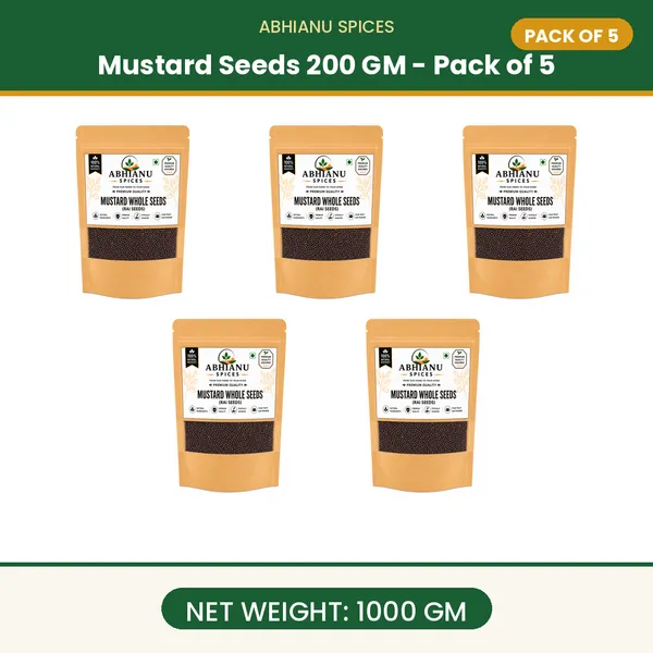 Abhianu_Spices_Mustard_Seeds_1000_GM_(5*_200_GM_Pack)