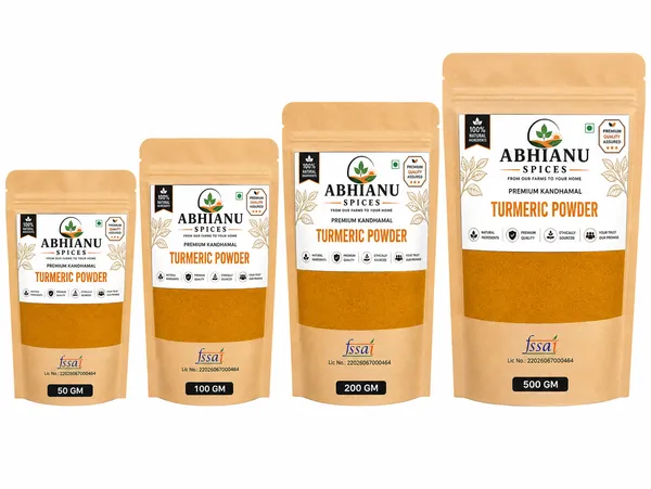 Abhianu_Spices_Kandhamal_Turmeric_Powder_500_GM_(5*_100_GM_Pack)