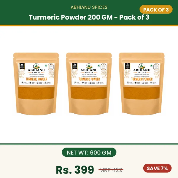 Abhianu_Spices_Kandhamal_Turmeric_Powder_600_GM_(3*_200_GM_Pack)