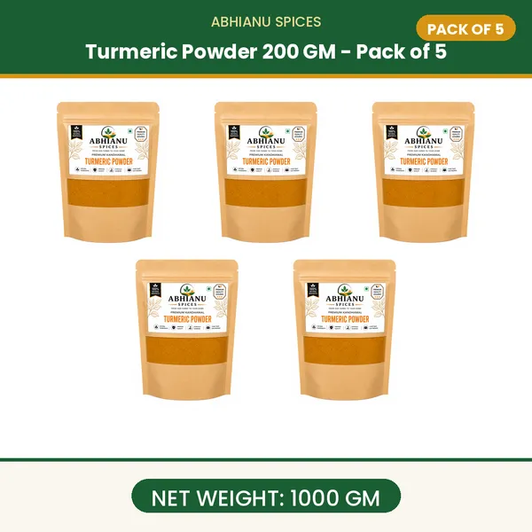 Abhianu_Spices_Kandhamal_Turmeric_Powder_1000_GM_(5*_200_GM_Pack)