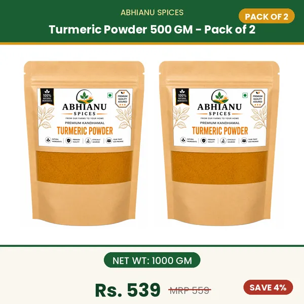 Abhianu_Spices_Kandhamal_Turmeric_Powder_1000_GM_(2*_500_GM_Pack)