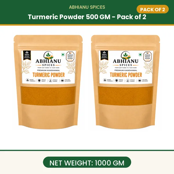 Abhianu_Spices_Kandhamal_Turmeric_Powder_1000_GM_(2*_500_GM_Pack)