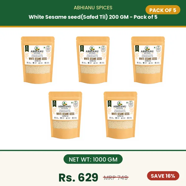 Abhianu_Spices_White_Sesame_Seeds_Safed_Til_1000_GM_(5*_200_GM_Pack)