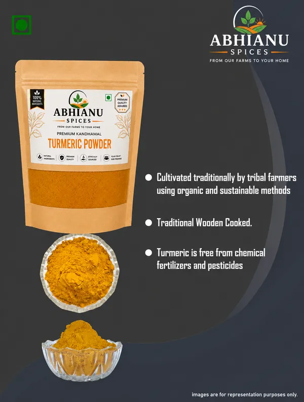 Abhianu_Spices_Kandhamal_Turmeric_Powder_500_GM_(5*_100_GM_Pack)