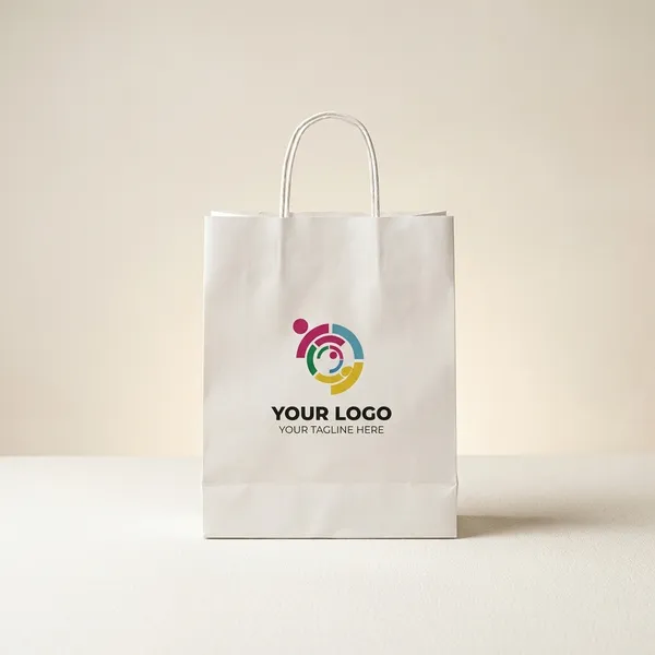 Printmakers_Custom_Logo_White_Paper_Shopping_Bag_300_Gsm_Pack_Of_10