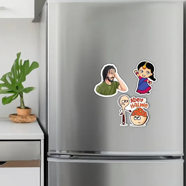 Printmakers_Custom_Cartoon_Character_Fridge_Magnet_Set_Of_4