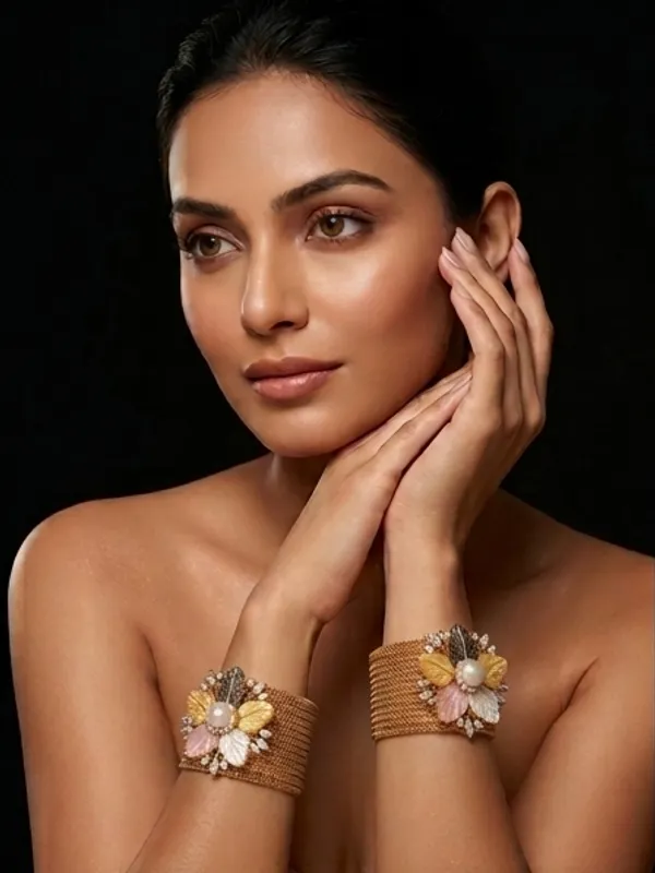 Gold_Mesh_Floral_Pearl_And_Crystal_Statement_Cuff_Bracelet