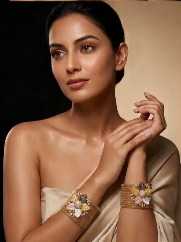 Gold_Mesh_Floral_Pearl_And_Crystal_Statement_Cuff_Bracelet