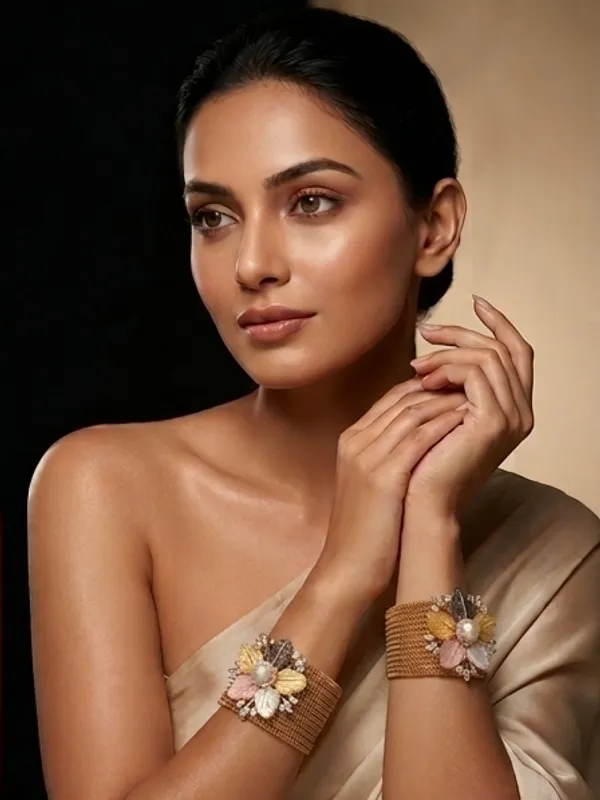 Gold_Mesh_Floral_Pearl_And_Crystal_Statement_Cuff_Bracelet