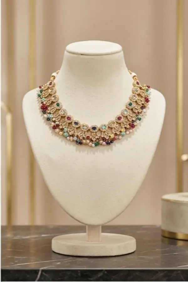Multicolor_Stone_Statement_Necklace_Set_With_Matching_Earrings