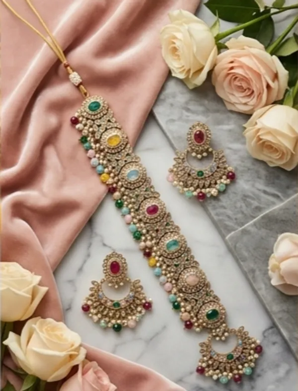 Multicolor_Stone_Statement_Necklace_Set_With_Matching_Earrings