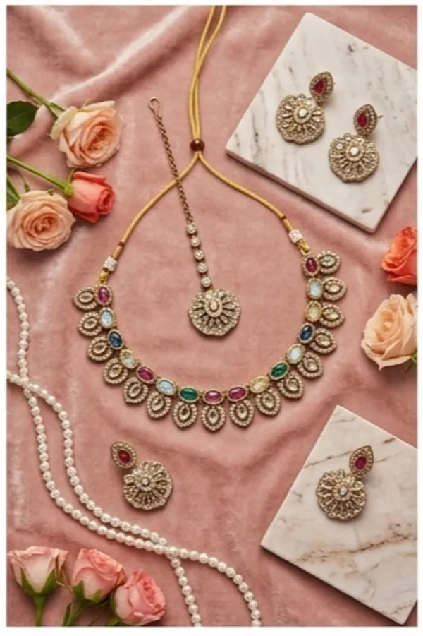 Multicolor_Stone_Statement_Necklace_Set_With_Matching_Earrings