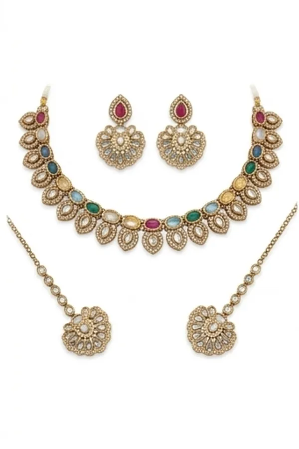 Multicolor_Stone_Statement_Necklace_Set_With_Matching_Earrings