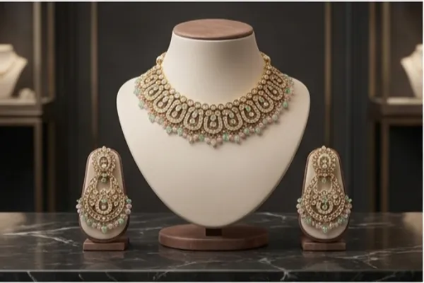 Mint_And_Pink_Kundan_Necklace_Set_With_Matching_Earrings