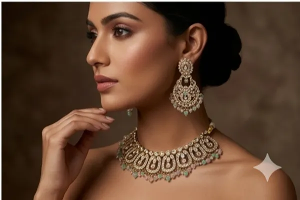 Mint_And_Pink_Kundan_Necklace_Set_With_Matching_Earrings