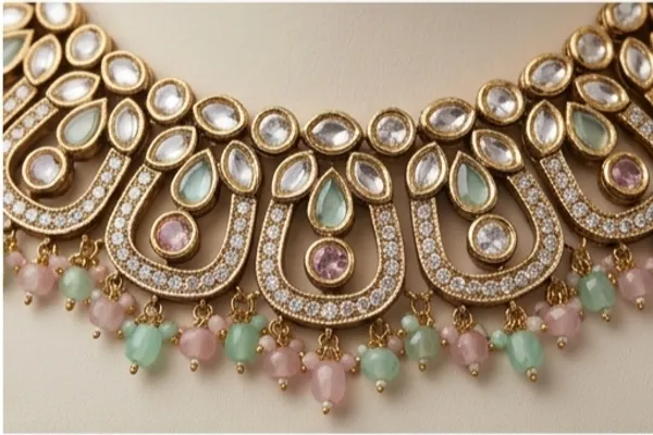 Mint_And_Pink_Kundan_Necklace_Set_With_Matching_Earrings