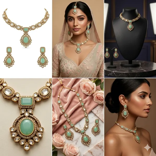 Mint_Kundan_Necklace_Set_With_Matching_Earrings