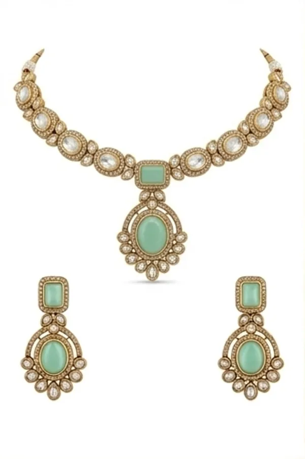 Mint_Kundan_Necklace_Set_With_Matching_Earrings