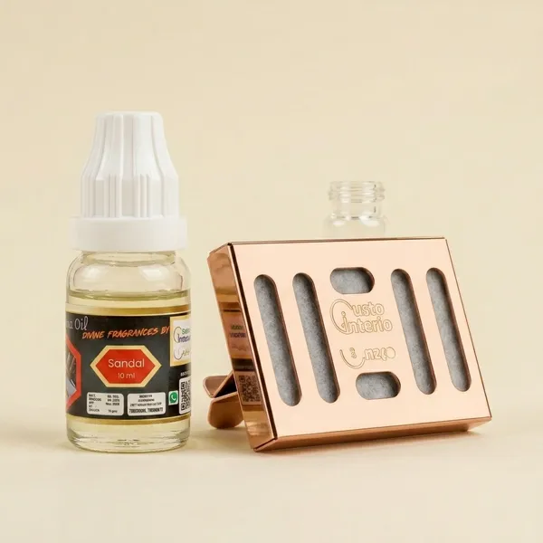 Rosegold_Dispenser_With_Sandal_Aroma_Oil_Car_Freshner_Combo