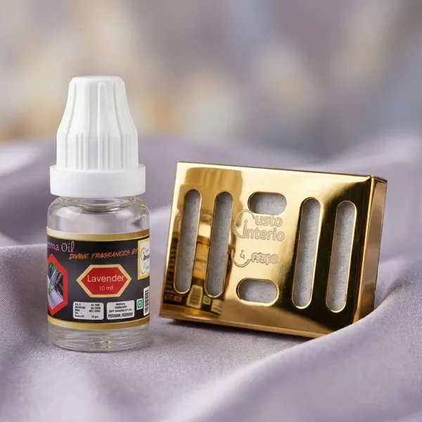 Golden_Dispenser_With_Lavender_Aroma_Oil_Car_Freshner_Combo_10_Ml