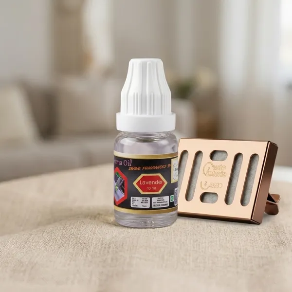 Rosegold_Dispenser_With_Lavender_Aroma_Oil_Car_Freshner_Combo