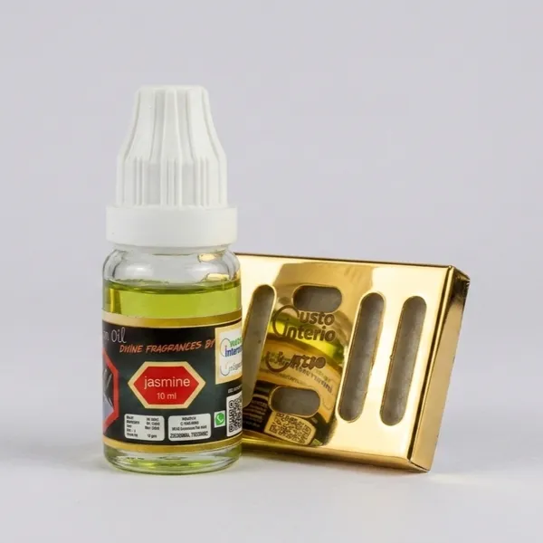 Golden_Dispenser_With_Jasmine_Aroma_Oil_Car_Freshner_Combo