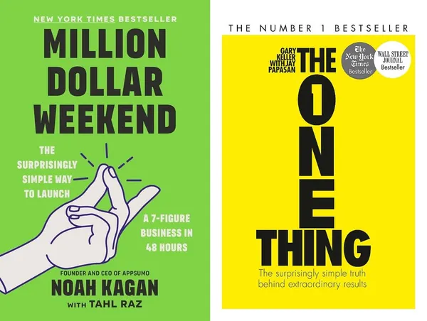 Million_Dollar_Weekend_+_The_ONE_Thing_|_Noah_Kagan,_Gary_Keller_|_Entrepreneurship_&_Focus_2_Books_Combo_Set