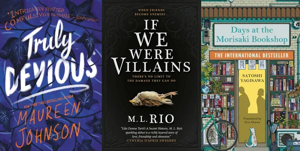 Truly_Devious_+_If_We_Were_Villains_+_Days_at_the_Morisaki_Bookshop_|_Maureen_Johnson,_M._L._Rio,_Satoshi_Yagisawa_|_Mystery_&_Campus_Cozy_3_Books_Combo_Set
