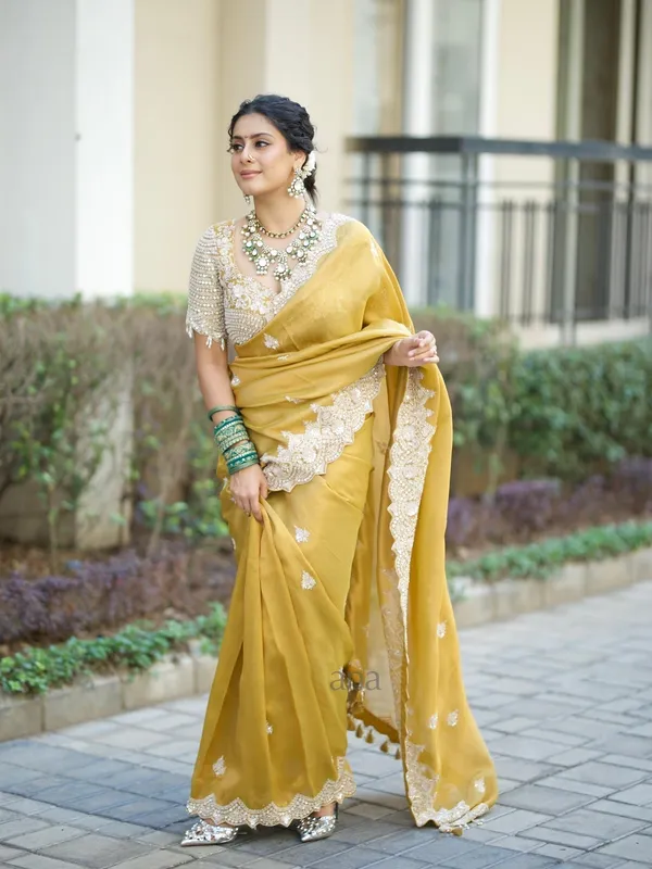 Designer_Mustard_Yellow_Saree_In_Soft_Tebby_Silk_With_Heavy_Embroidery_Sequin_Work_Default_Title
