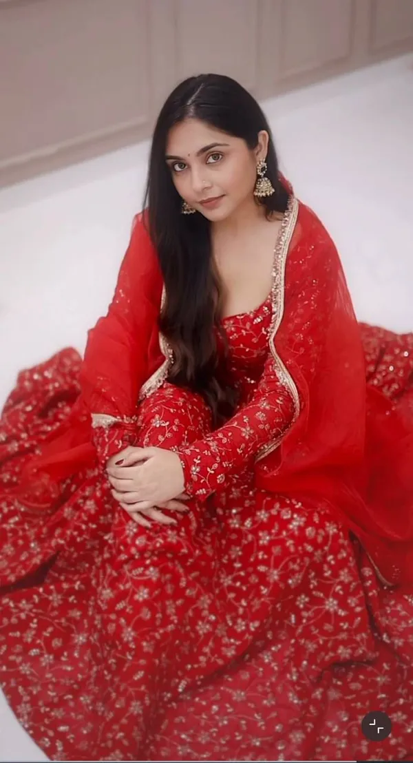 Heavy_Blooming_Georgette_Embroidery_Sequence_Work_Anarkali_Gown_Set_With_Pant_And_Dupatta