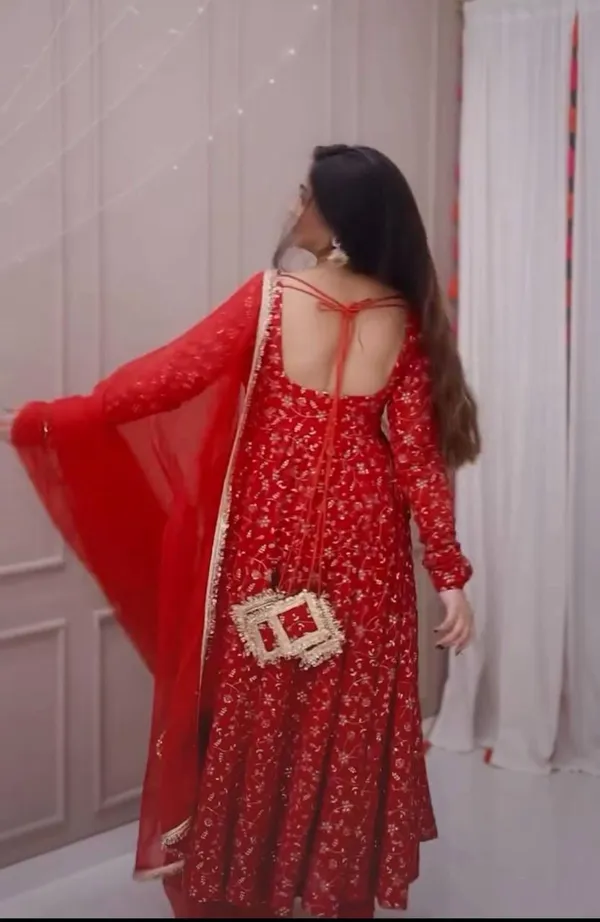 Heavy_Blooming_Georgette_Embroidery_Sequence_Work_Anarkali_Gown_Set_With_Pant_And_Dupatta