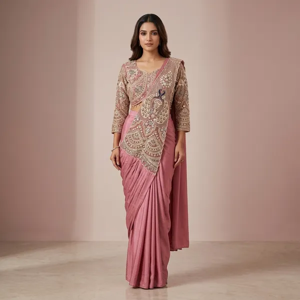 Dual_Sequins_Embroidered_Rangoli_Silk_Ready_To_Wear_Saree_Pink