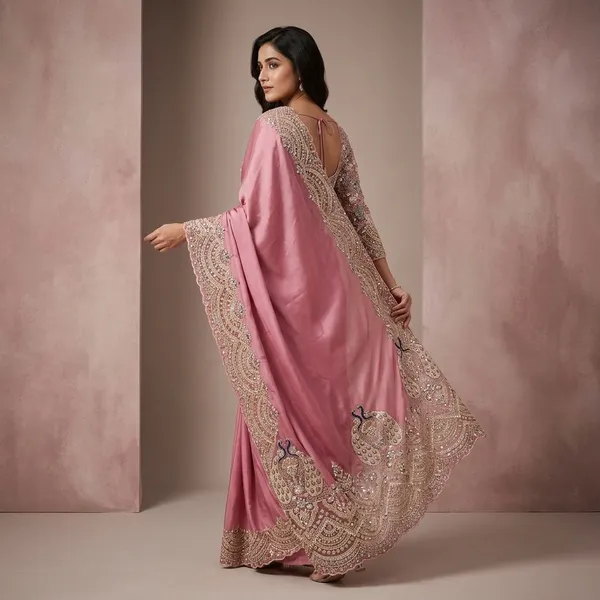 Dual_Sequins_Embroidered_Rangoli_Silk_Ready_To_Wear_Saree_Pink