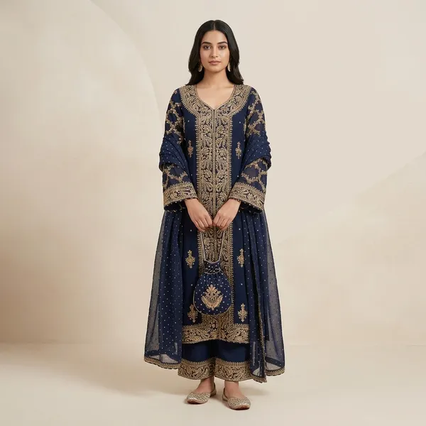 Elegant_Georgette_Kurti_Palazzo_And_Dupatta_Set_With_Sequin_And_Zari_Embroidery