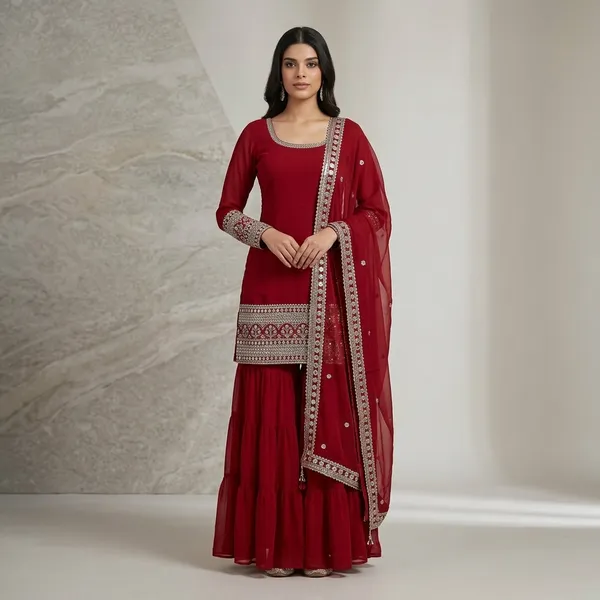 Mirzae_Ruhani_Sharara_Set_Red