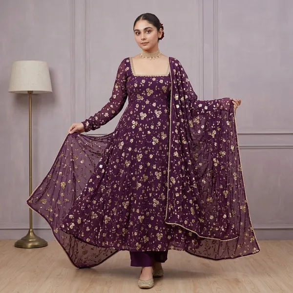 Elegant_Anarkali_Set_With_Heavy_Dupatta_Purple_Ready_To_Wear