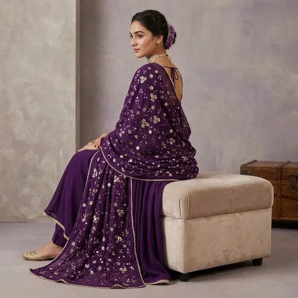 Elegant_Anarkali_Set_With_Heavy_Dupatta_Purple_Ready_To_Wear